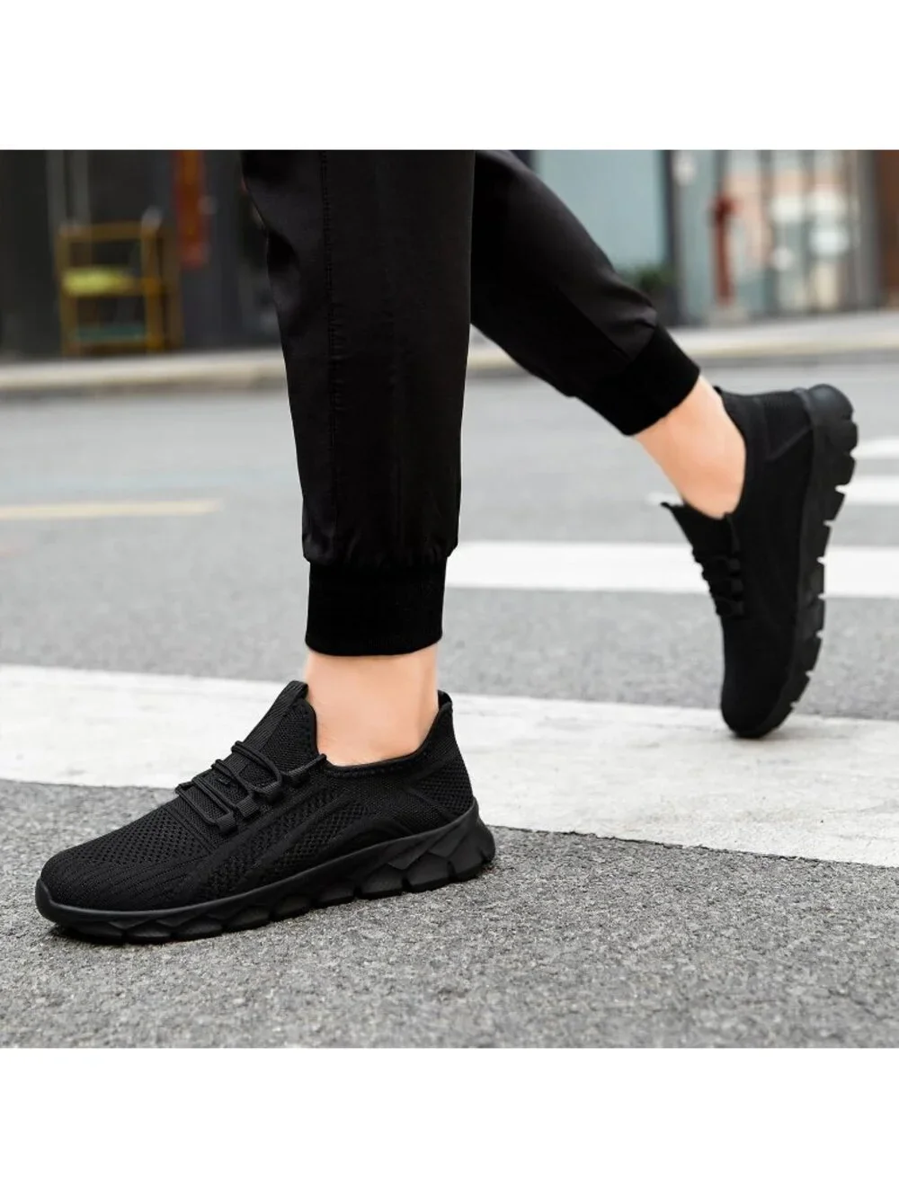 Men's Black Running Shoes Fashion Sneakers Tennis Walking Casual Athletic Shoes